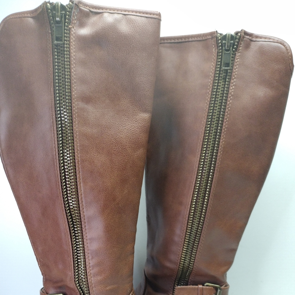 REPORT Knee High Vegan Leather Haris Boots l Size 7 l 16 Inch Shaft 15 Inch Circ - Picture 5 of 10